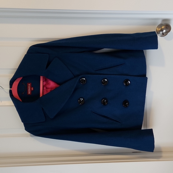 Teal pea coat size small - Picture 3 of 4